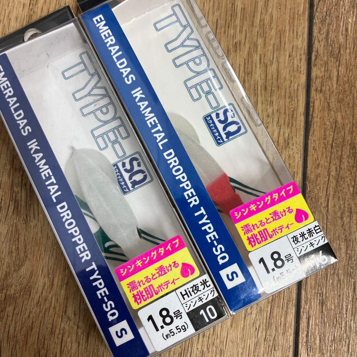 訳有品　デュエル　イージースリムメタル　ホロレッドヘッド　60g ダイワ　イカメタルドロッパー　1.8号　2個　ハイ夜光　出品限り