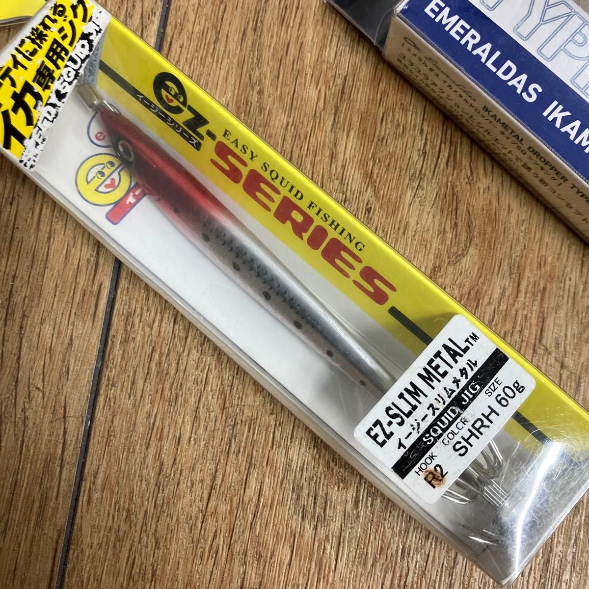 訳有品　デュエル　イージースリムメタル　ホロレッドヘッド　60g ダイワ　イカメタルドロッパー　1.8号　2個　ハイ夜光　出品限り