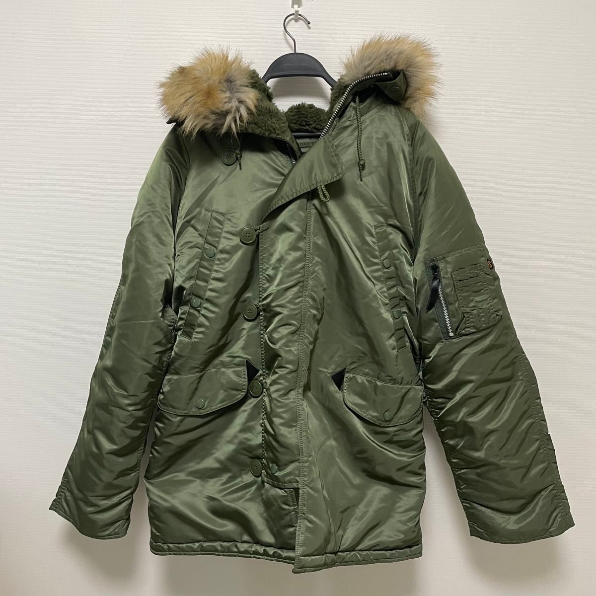 アルファインダストリーズ　N-3B  フライトジャケット　モッズコート　ALPHA  INDUSTRIES  カーキ　 ミリタリー