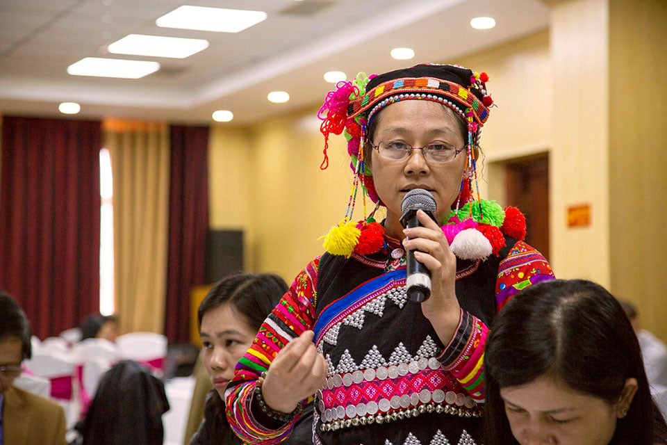 Participants at the gender-responsive budgeting workshop organized by UN Women. Photo: UN Women/Thao Hoang