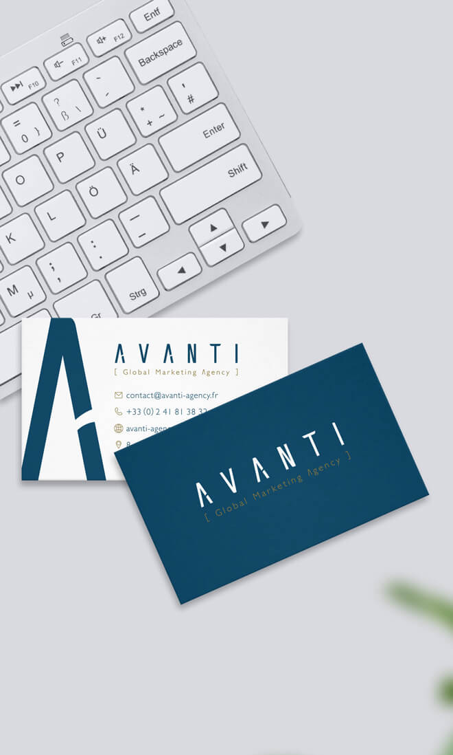 Cartes de visite Avanti Agence Marketing