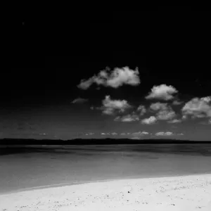 Silhouette on beach