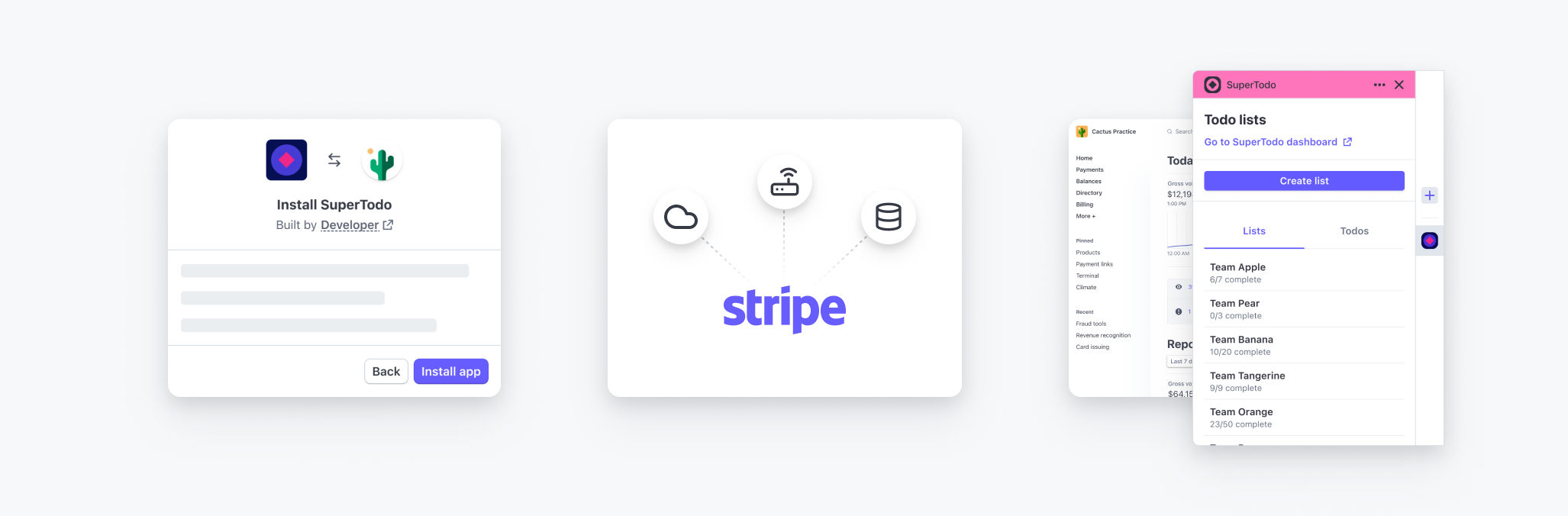 The types of Stripe Apps you can build as a developer