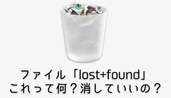 Macの容量を大きく占めるlost+foundファイルの正体と処理について