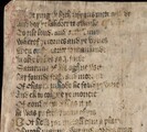 An image of a manuscript page with a rubricated initial and black text in gothic script.