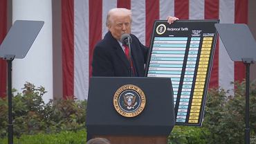 Trump og�asza nowe c�a. "To b�dzie rzeczywi�cie z�oty wiek Ameryki"