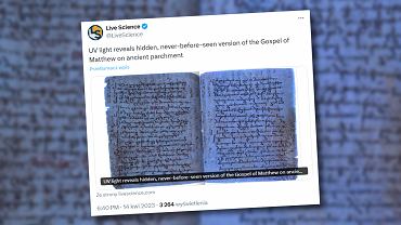 Ten fragment Biblii byďż˝ ukryty przez 1500 lat. Dodaje nowe szczegďż˝y