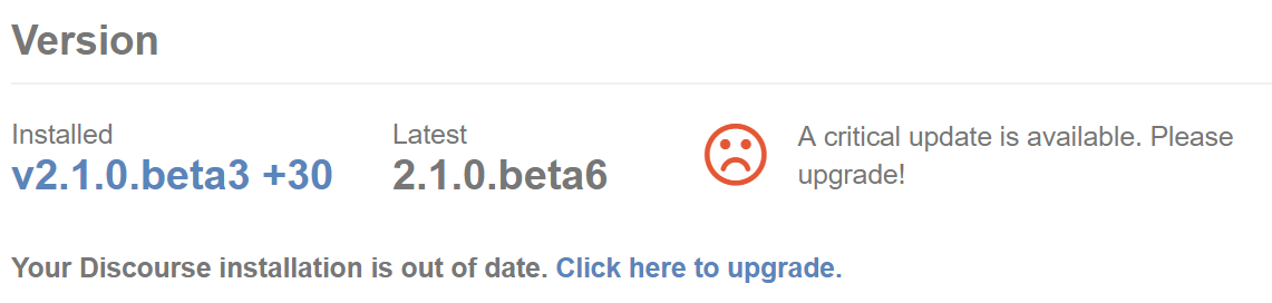 Discourse Upgrade Notice