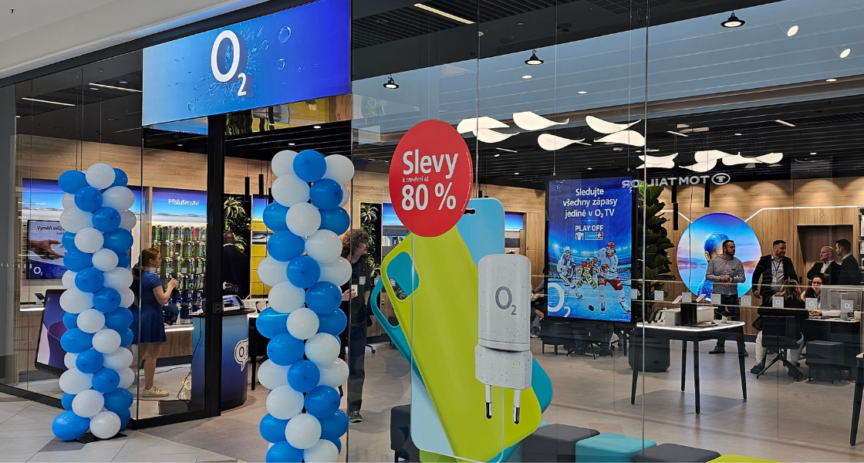 Stále inovujeme. O2 Prodejna v pražských Letňanech se představila ve zcela novém design konceptu