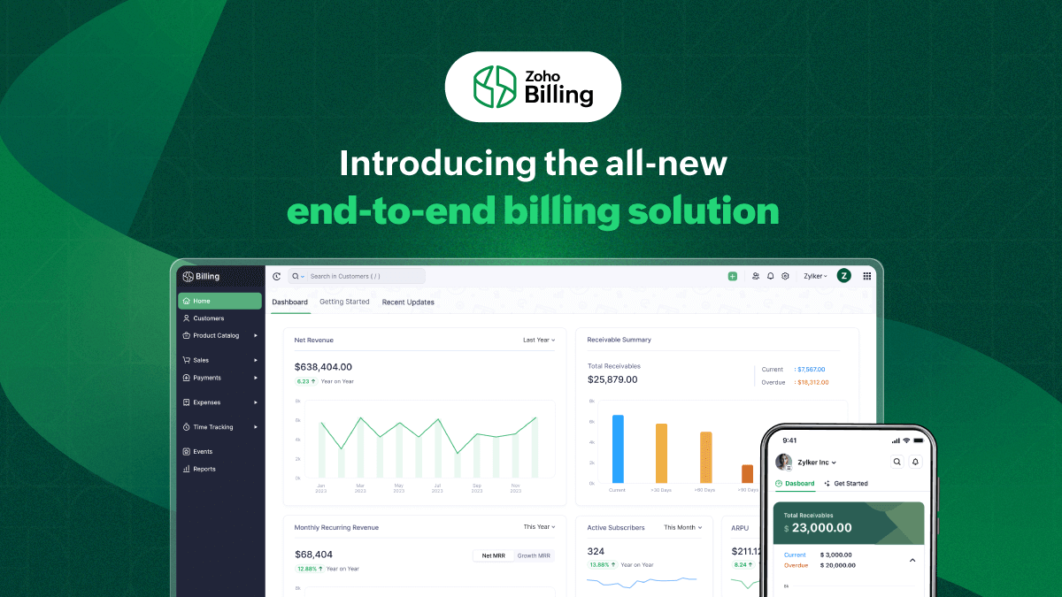 Introducing Zoho Billing: An ideal billing partner for your growing business.