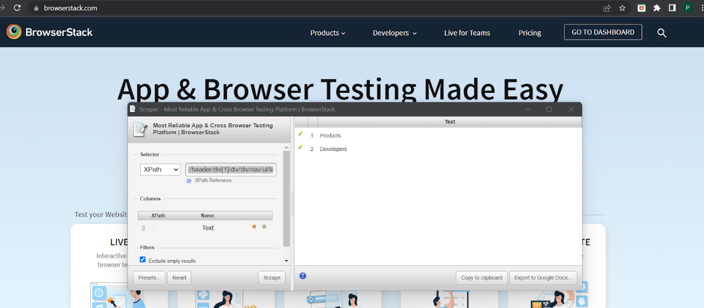 Scraper Interface