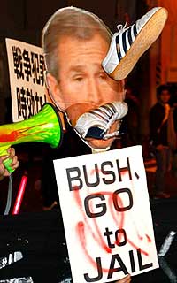 Go to Jail Bush ! 2009.11.03 ブッシュ来日抗議 緊急アクション