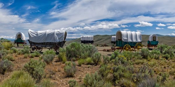 Planwagen,Oregon trail,Prärie,Landschaft,Panorama,Ecoregion