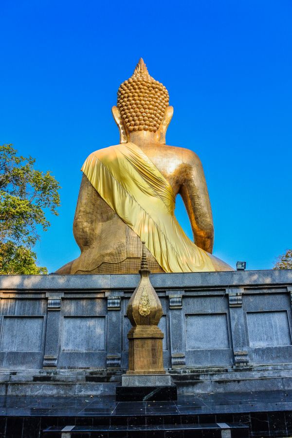 religiös, turism, monument, guld-, buddha, Chiang Mai