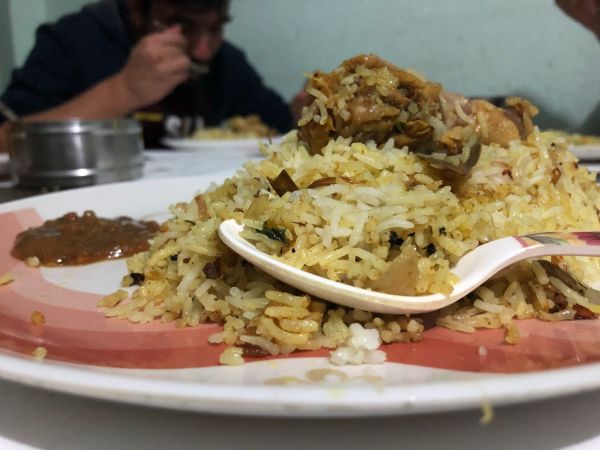 pollo,arroz,Biryani,Nepal,almuerzo,plato