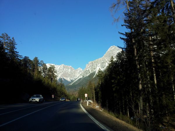 resa, väg, bergiga landforms, himmel, Berg, motorväg