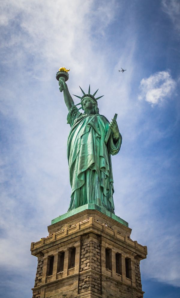 patung Liberty,hijau,Pulau Liberty,kebebasan,biru,Amerika Serikat