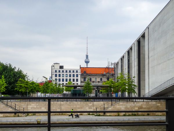 bangunan,menara,sungai,berlin television tower,bank,kesenangan