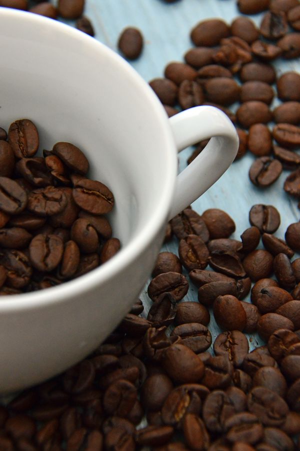 coffee, beans, background, texture, food, brown