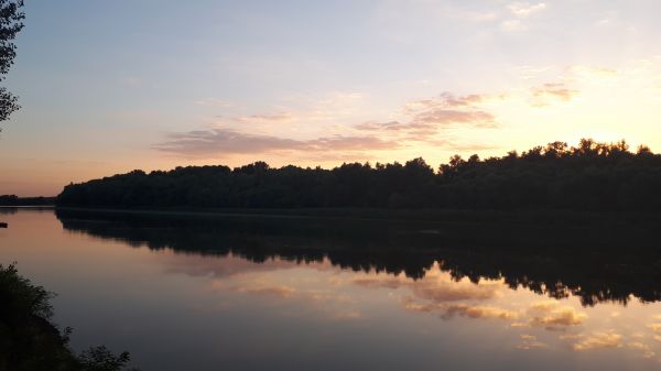 cielo, Cuerpo de agua, reflexión, naturaleza, agua, Danubio