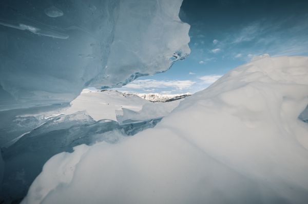 alaska, ghiacciaio, Matanuska, cielo, morfologie montane, catena montuosa