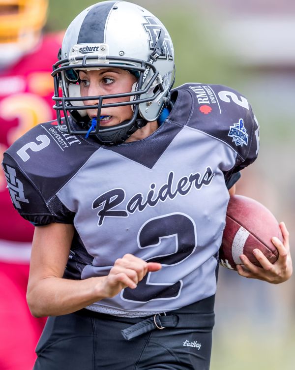 Gridiron Victoria,gli sport,Da donna,calcio graticola,SPC,terzino