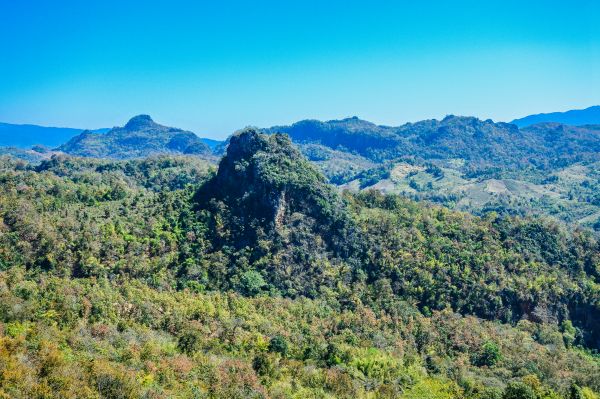 lahu tribe, 森林, 山, 旅游, 云彩, 阳台