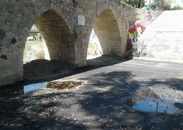 Stein,Bögen,Asphalt,Wasser,Alt,Straßenbelag