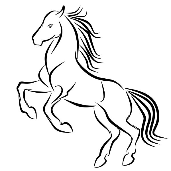 caballo,tatuaje,logo,saltar,línea,mustango