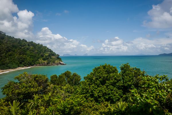 Bucht, schön, blau, Cliff, Andaman, Strand