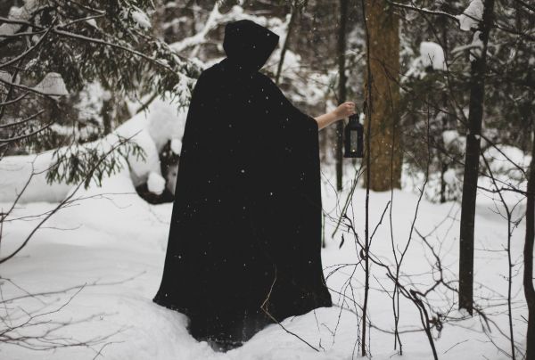 sorcière,la magie,sorcellerie,Sorcier,forêt,hiver