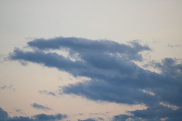 awan, langit, awan-awan, matahari terbenam, ringan, berwarna merah muda