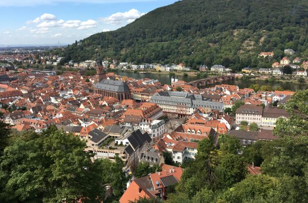 kota, Panorama, heidelberg, melihat, sungai, europa