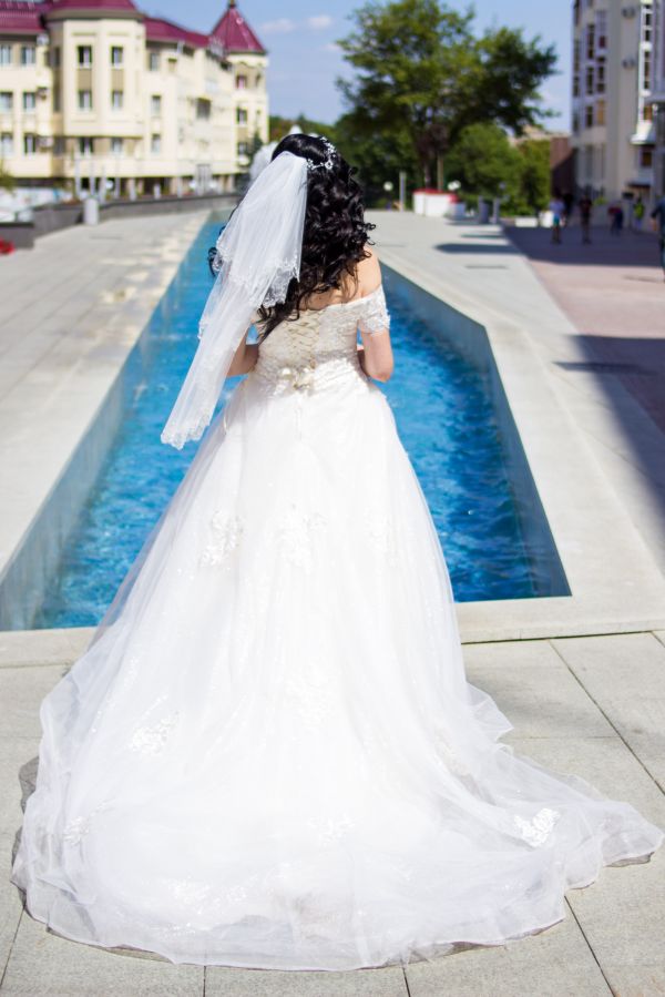 mariage, la mariée, bonheur, robe de mariée, Vêtements d'extérieur, épaule