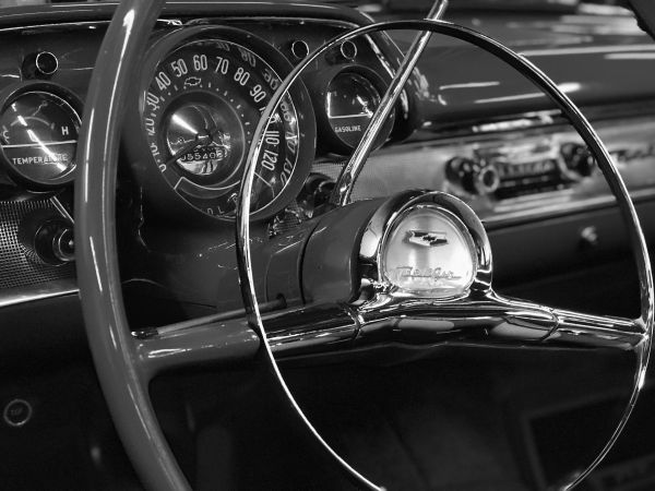 coche, rueda, automóvil, vehículo, automotor, en blanco y negro