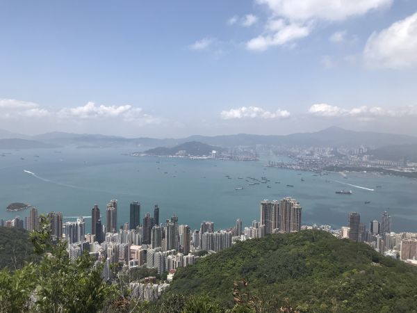 ville,vue,Hong,Kong,de pointe,nuage