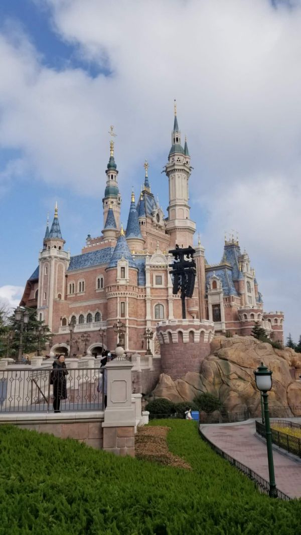 disneyland, punkt orientacyjny, budynek, architektura, pałac, Szanghaj