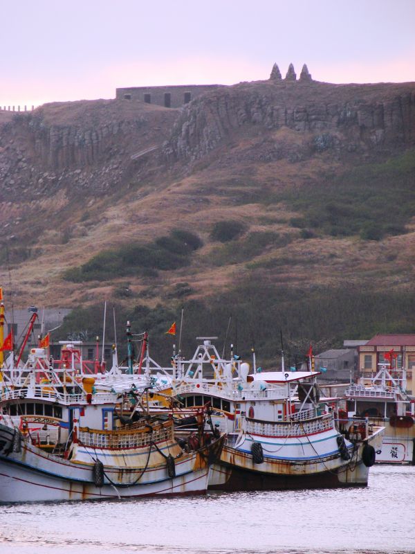 barco, porta, porto, barco de pesca, penhasco, Cais