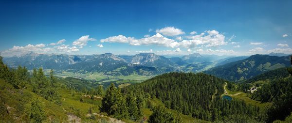 himmel,Reiteralm,bergen,österrike,blå himmel,bergiga landforms