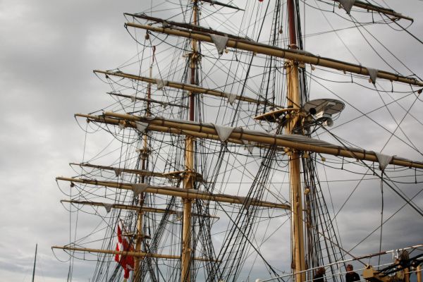 båt, hav, segelfartyg, segelbåt, fullriggare, mast