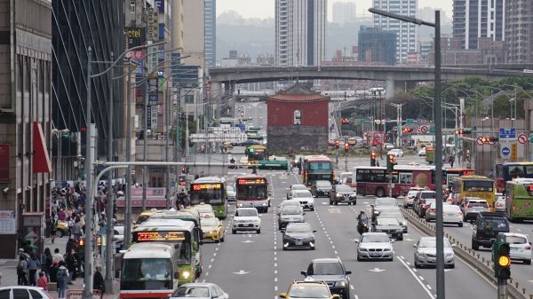 route, ville, autobus, voiture, Taïwan, Taipei