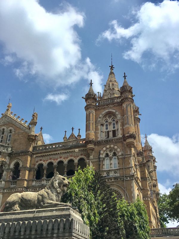 mijlpaal, hemel, architectuur, Victoria, eindpunt, Mumbai