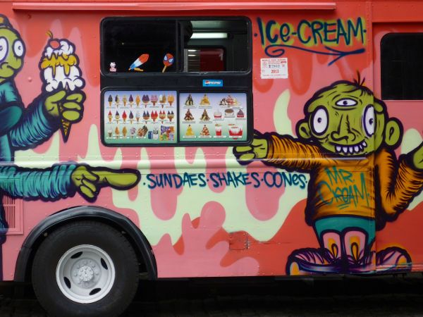 food truck,vehicle,new york,glacier,graffiti,art