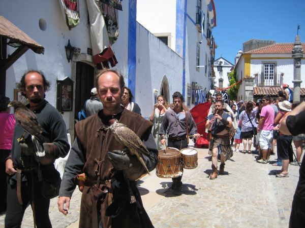 rue,foule,Festival,manifestation,populaire,Obidos