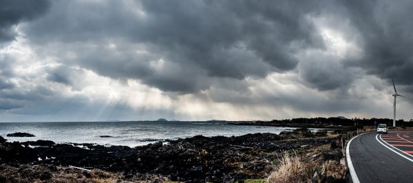 laut,pantai,alam,lautan,horison,awan