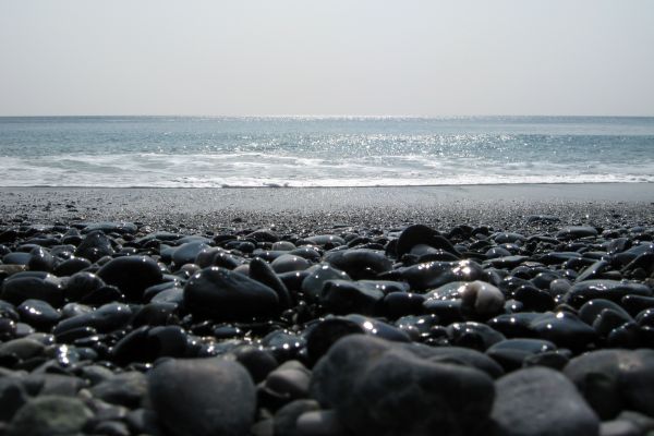 beach, sea, coast, water, sand, rock