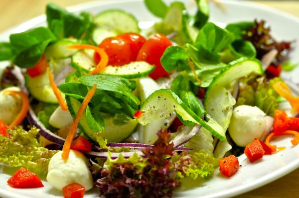 plat, aliments, salade, vert, produire, fruit