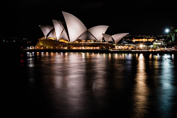 light, skyline, night, view, city, cityscape