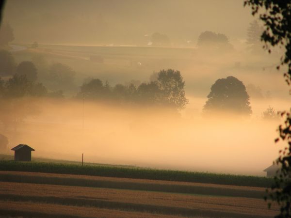 príroda, horizont, vrch, mrak, neba, slnko