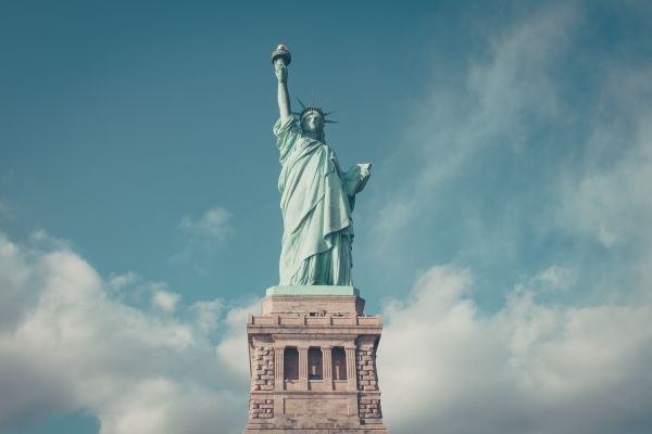 estátua da Liberdade,nuvem,céu,Nova york,monumento,estátua